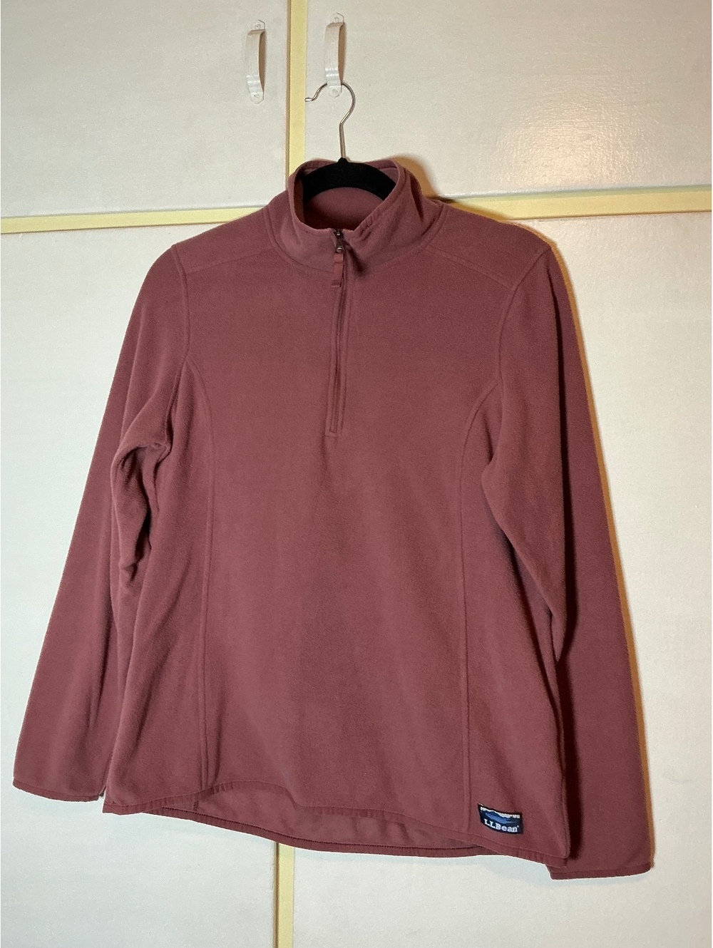 LL Bean Women’s Medium Fleece Quarter Zip Jacket Ski Winter Hike